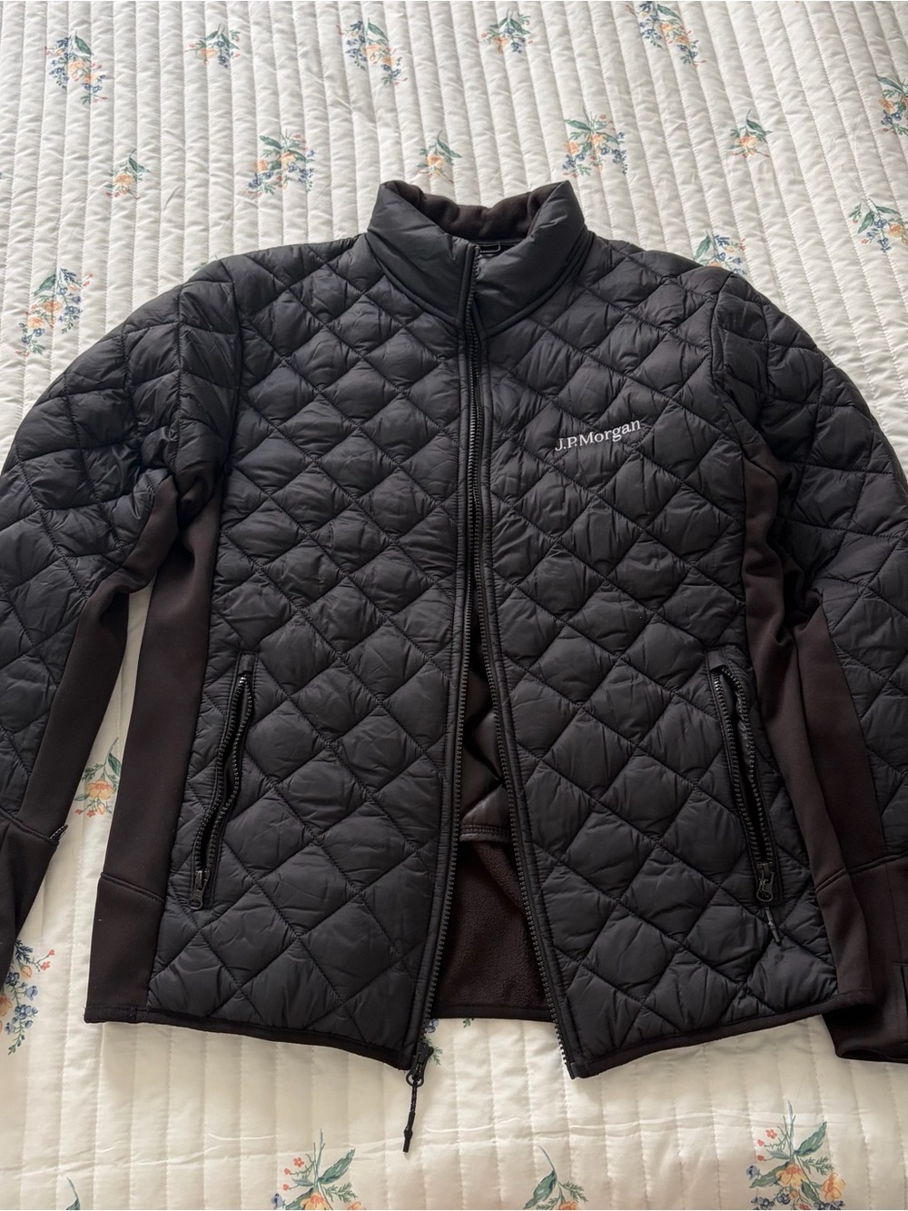 J.P. Morgan Quilted Black Jacket